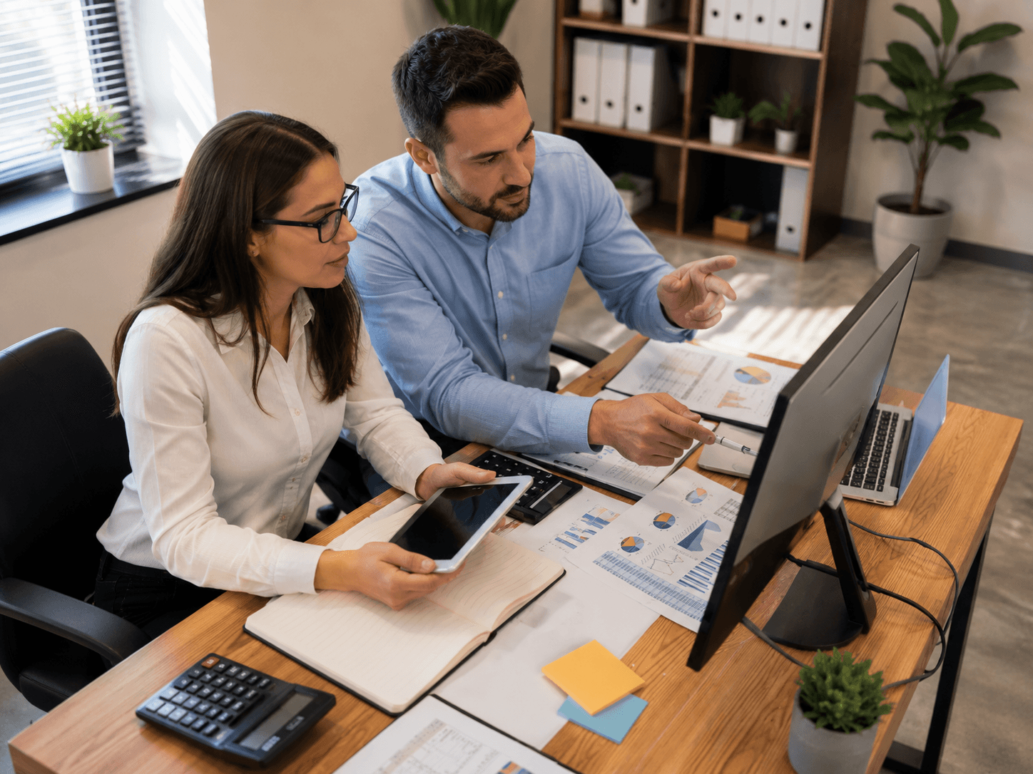 A bookkeeping business owner at work