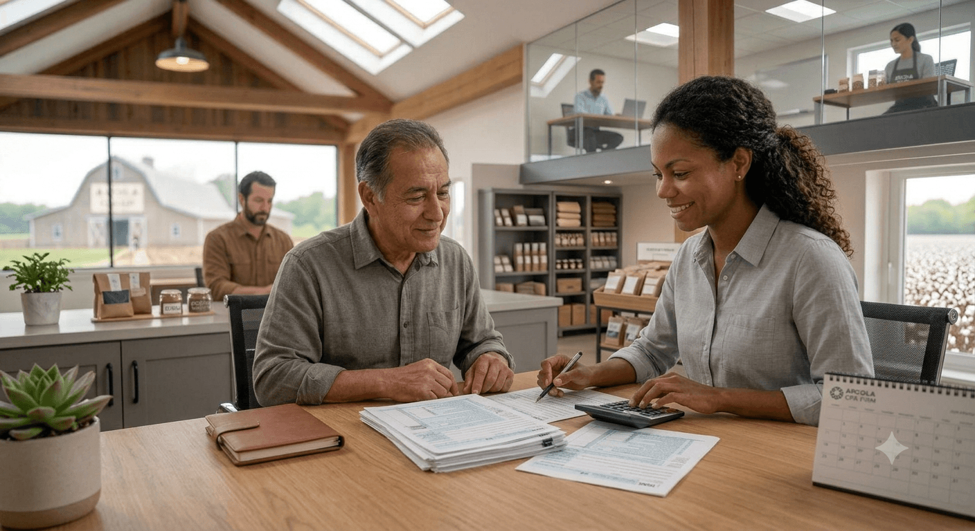 A cpa firms business owner at work
