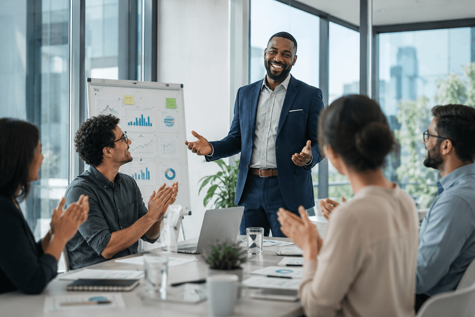A financial advisors business owner at work