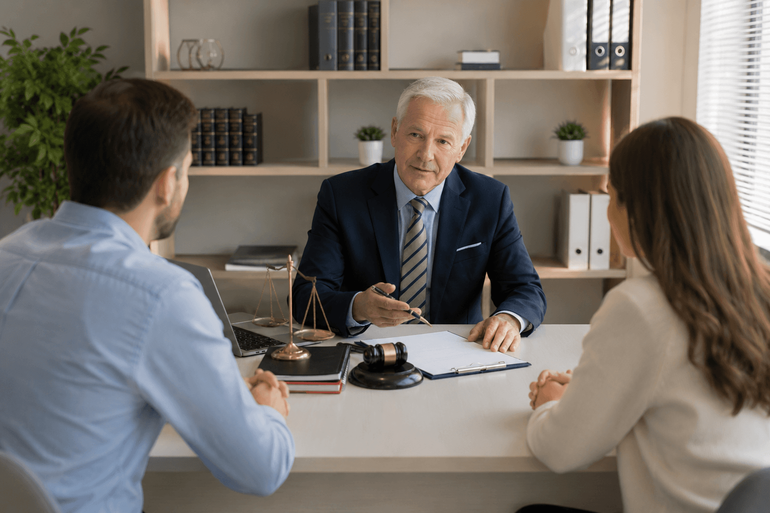 A law firms business owner at work