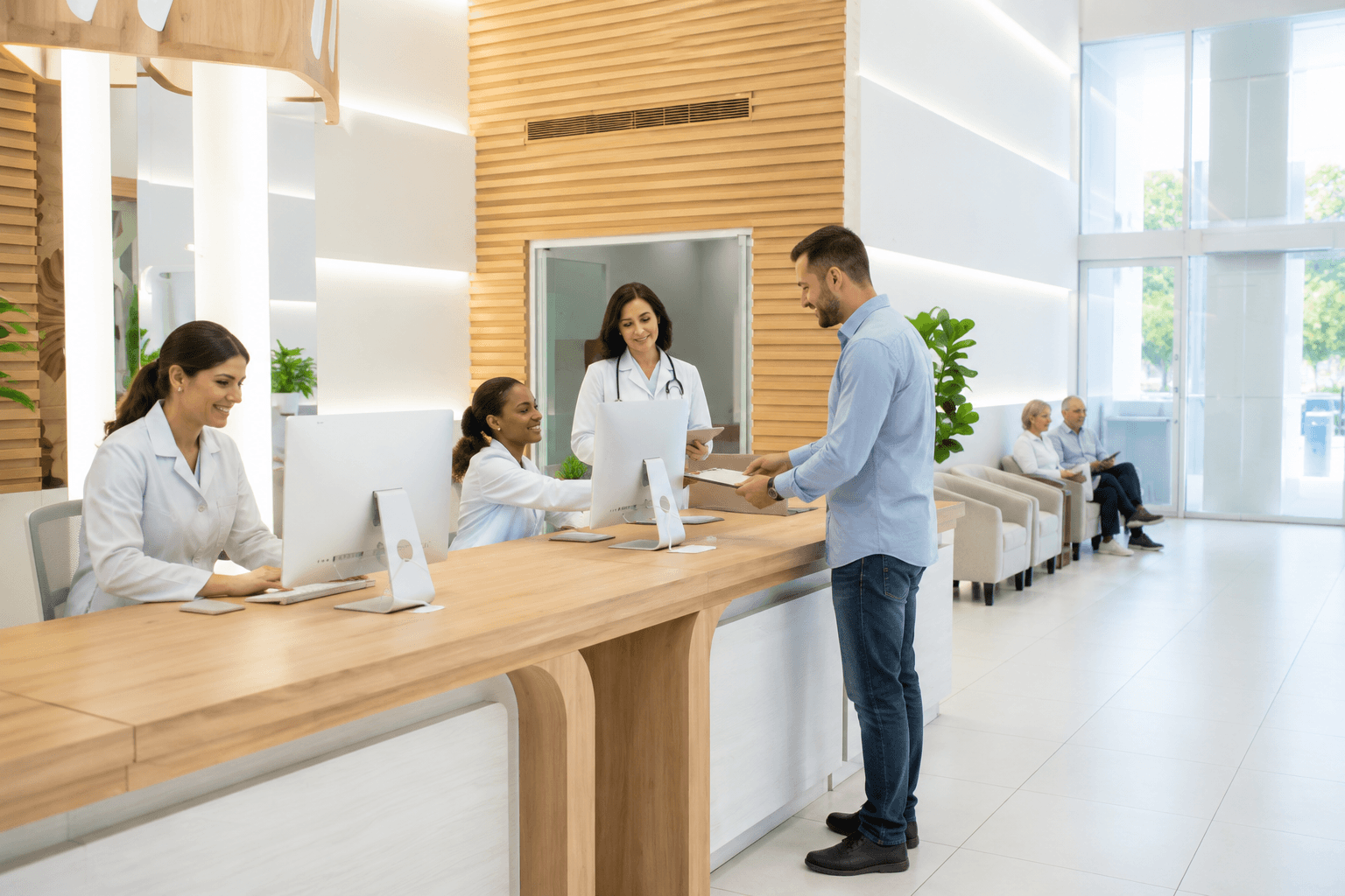 A medical practices business owner at work