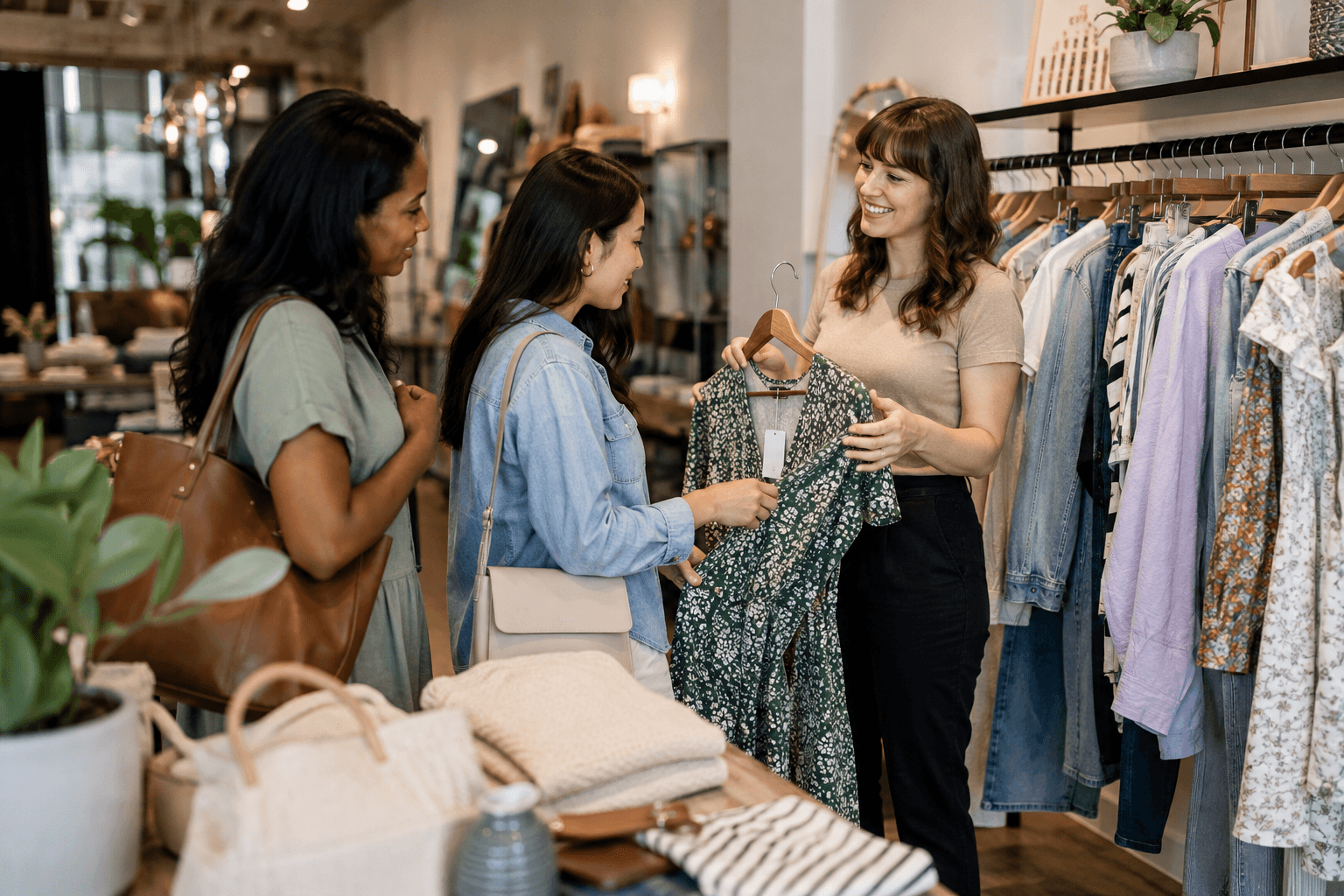 A local retail business owner at work